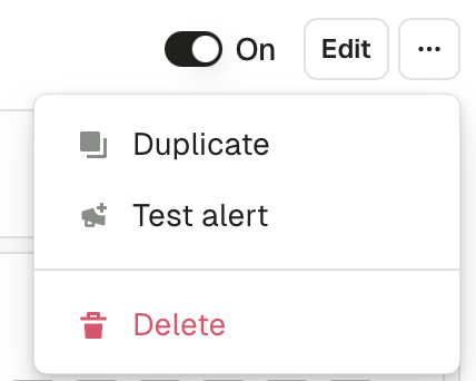 Editing alerts